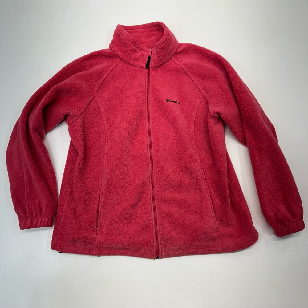 Columbia Pink Fleece Benton Full Zip Jacket Womens Size 2X